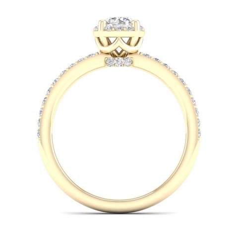 14K Yellow 0.75Ct D-Certified Rings