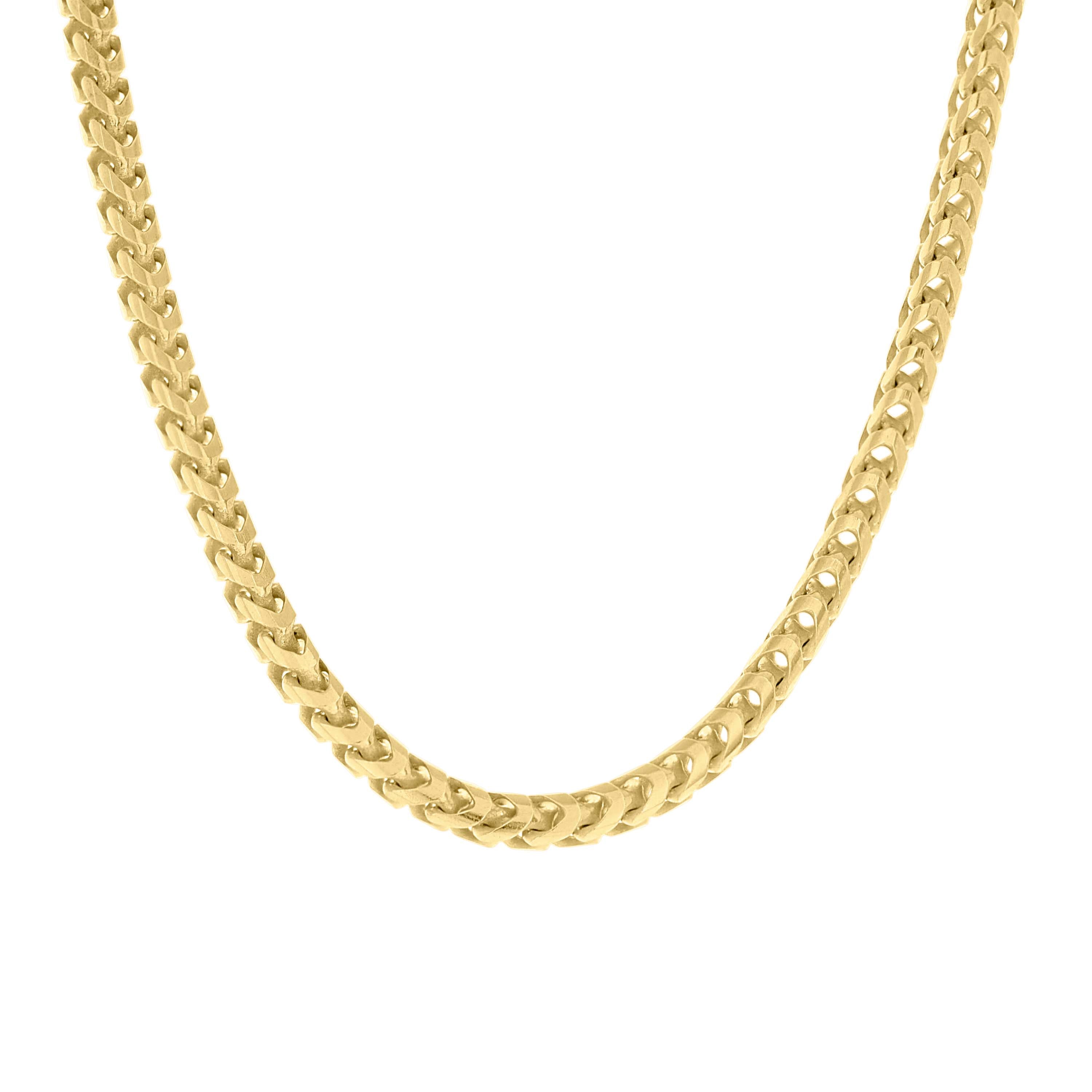 925 Silver Solid Franco Chain Rhodium 030 0.5mm