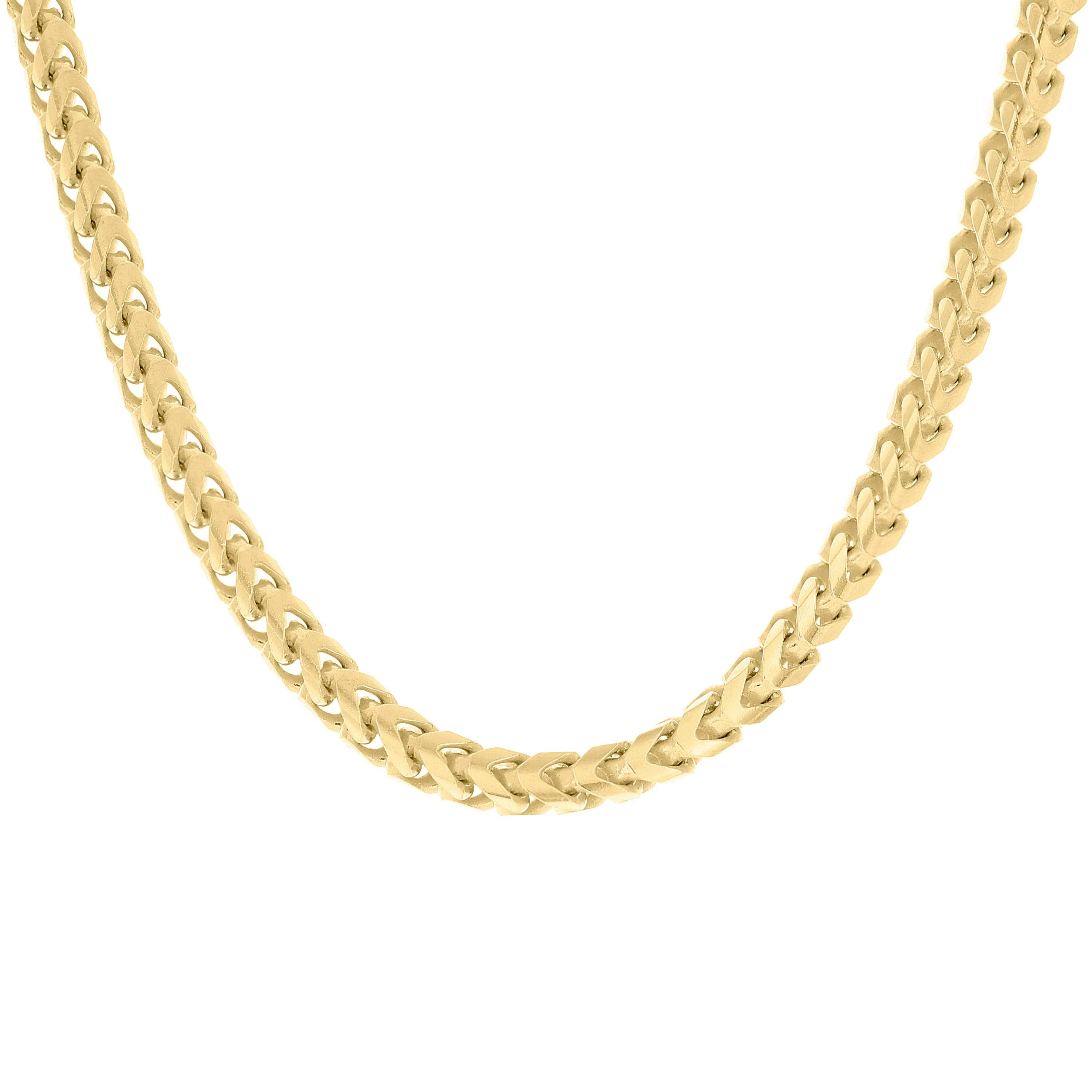 925 Silver Solid Franco Chain Rhodium 030 0.5mm