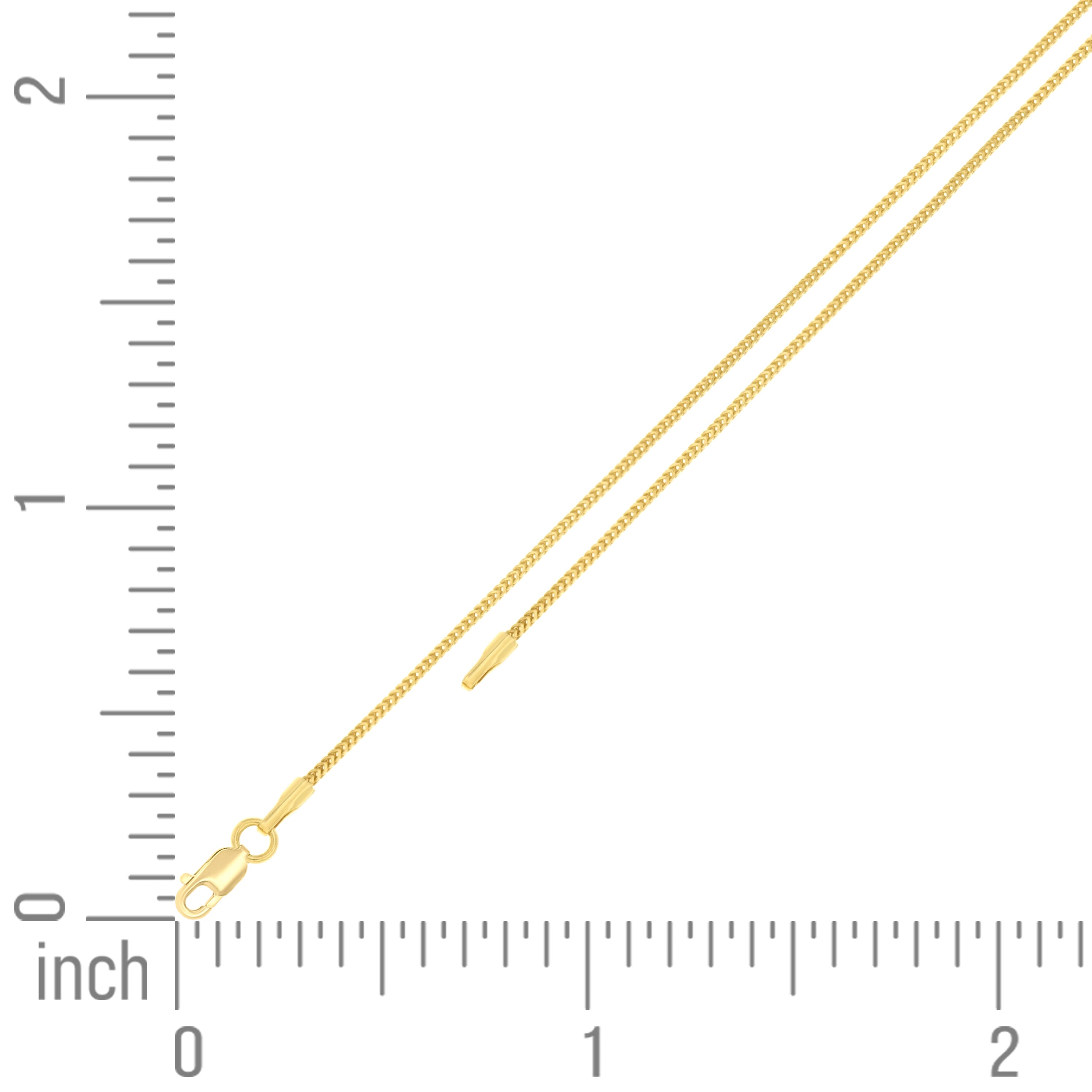 925 Silver Solid Franco Chain Rhodium 030 0.5mm