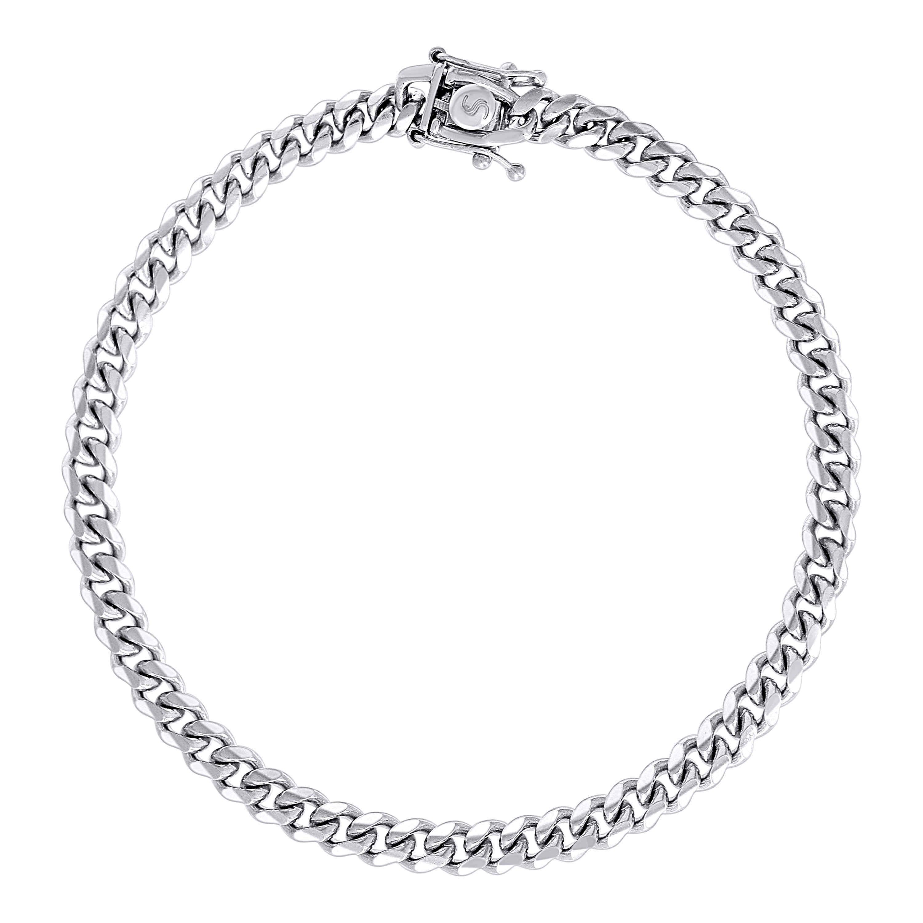 925 Sterling Silver Solid Miami Cuban Chain Silver 060 2mm