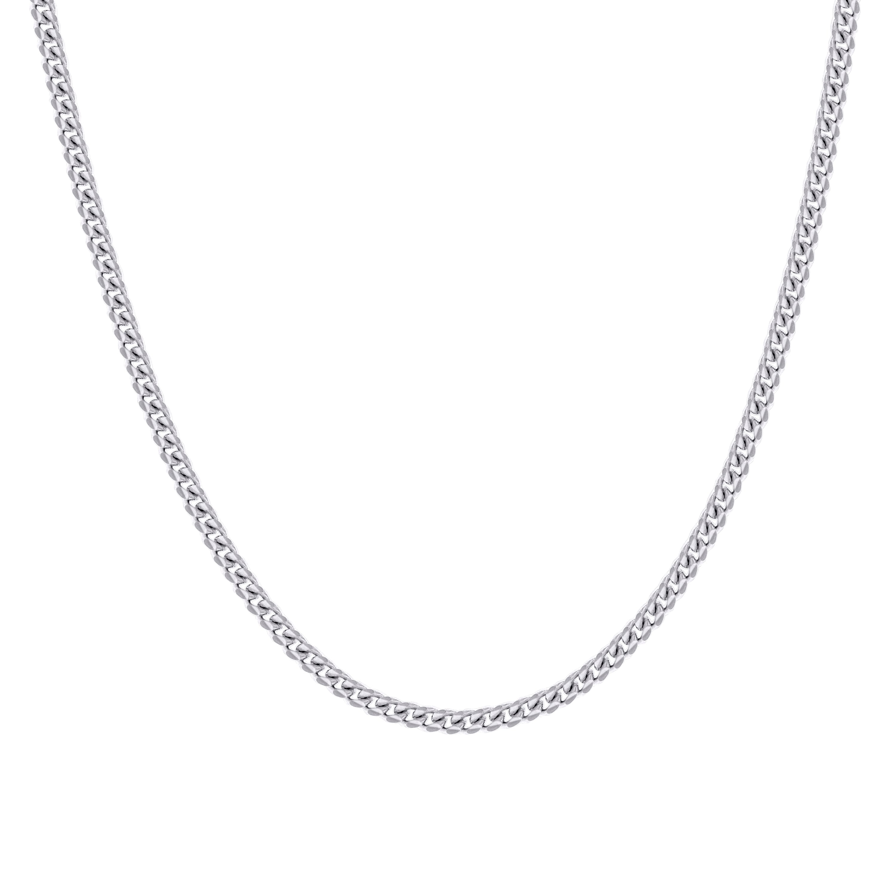 925 Sterling Silver Solid Miami Cuban Chain Silver 060 2mm