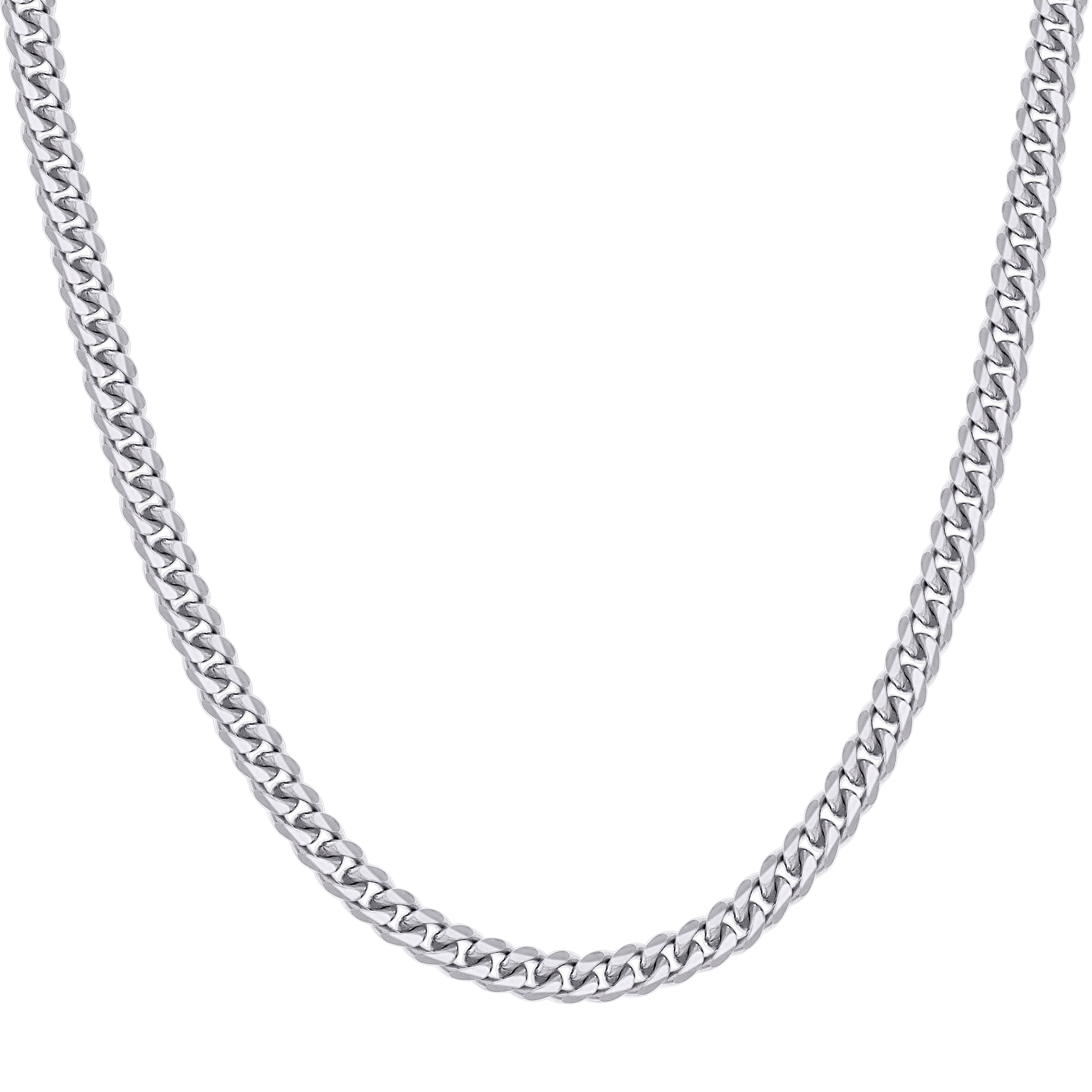 925 Sterling Silver Solid Miami Cuban Chain Silver 060 2mm