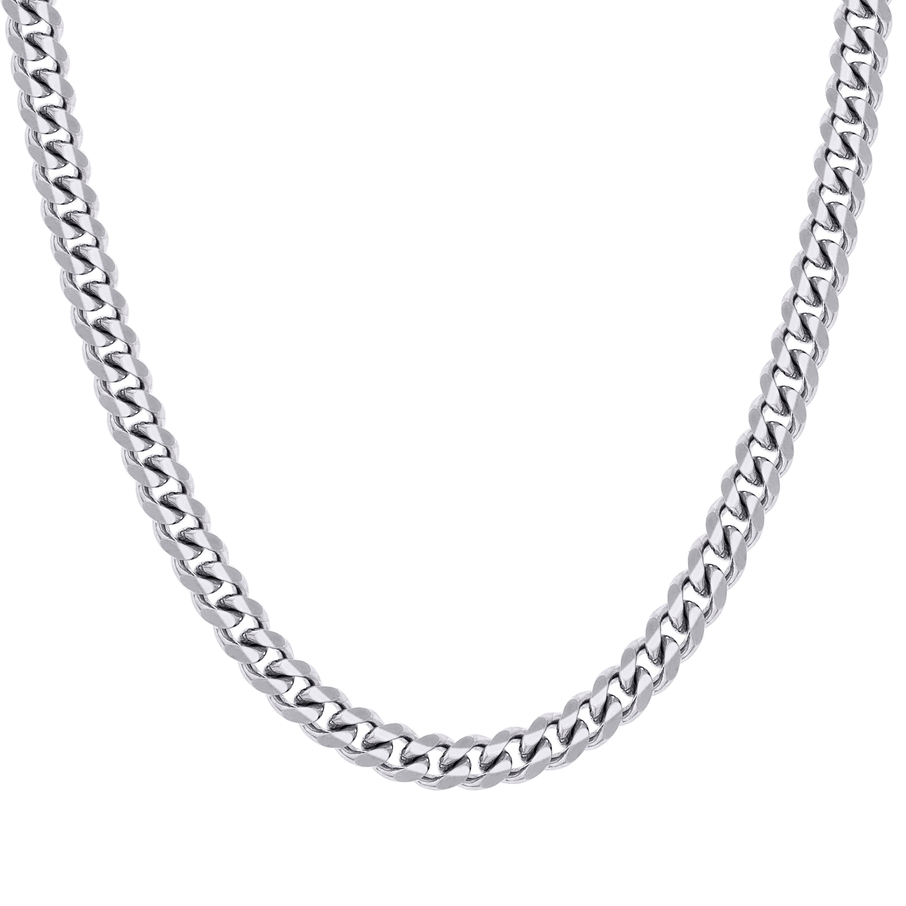 925 Sterling Silver Solid Miami Cuban Chain Silver 060 2mm