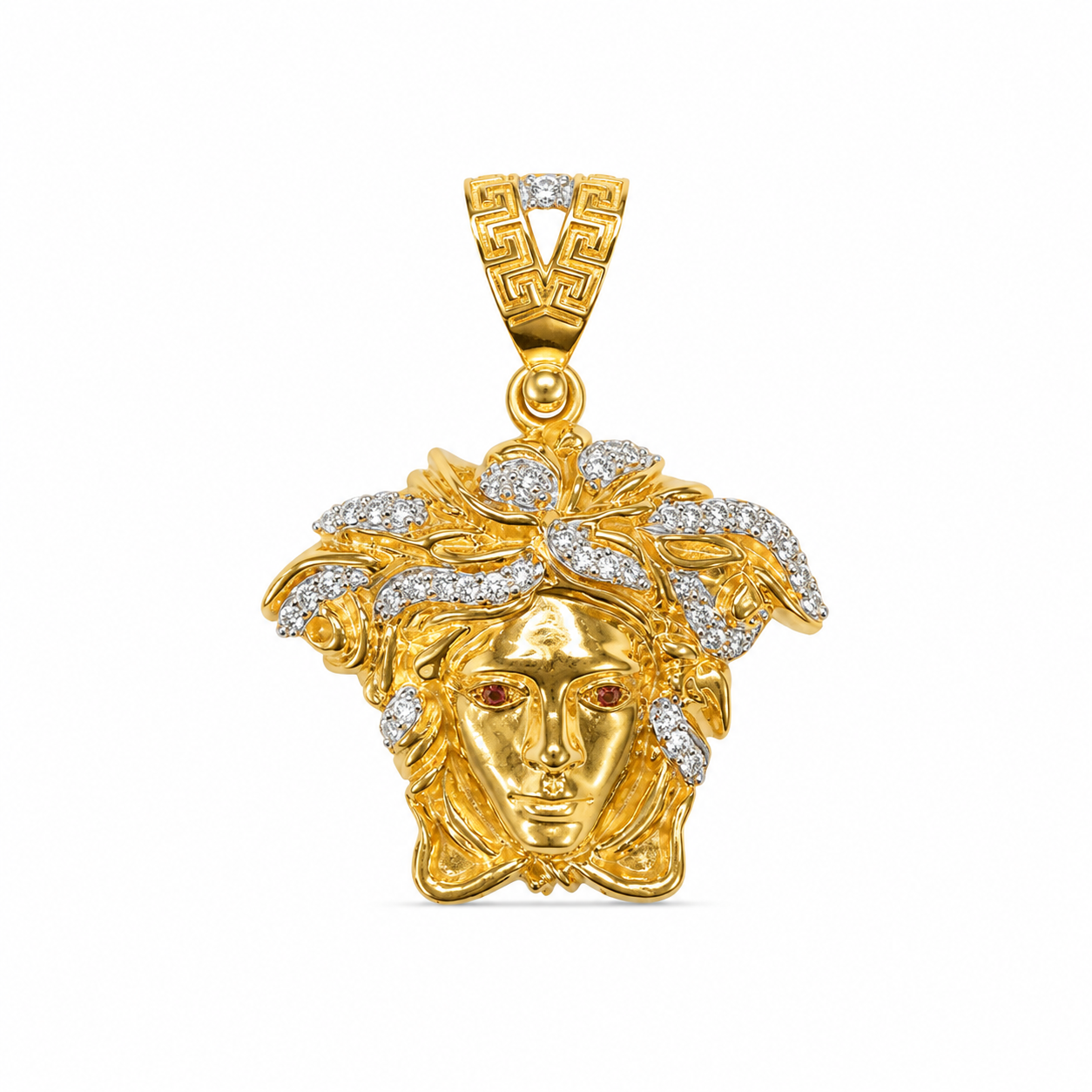 14KT Yellow Gold Medusa Pendant [A7B0]