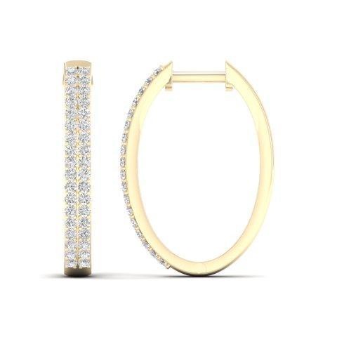 10K Yellowspl Price  0.50Ct D-Earrings Hoops