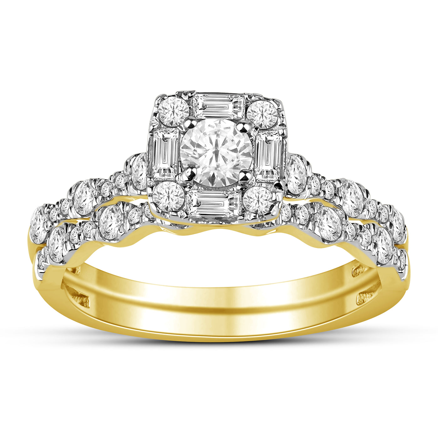 14K Yellow 1.00Ct D-Ladies Rings