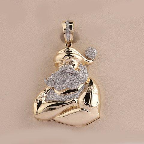 10K Yellow 0.50Ct D-Santa Charm (Chains Sold Separately)