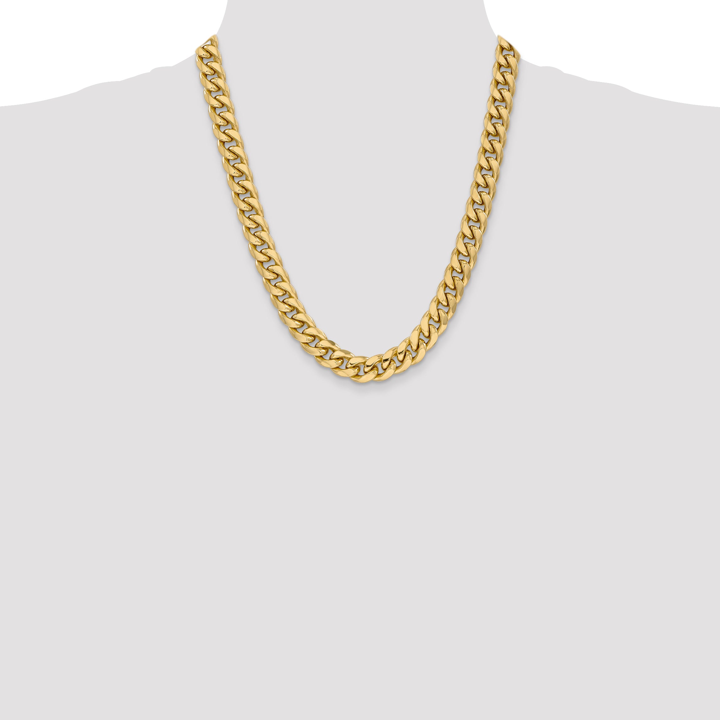 10k 11mm Semi-Solid Miami Cuban Chain