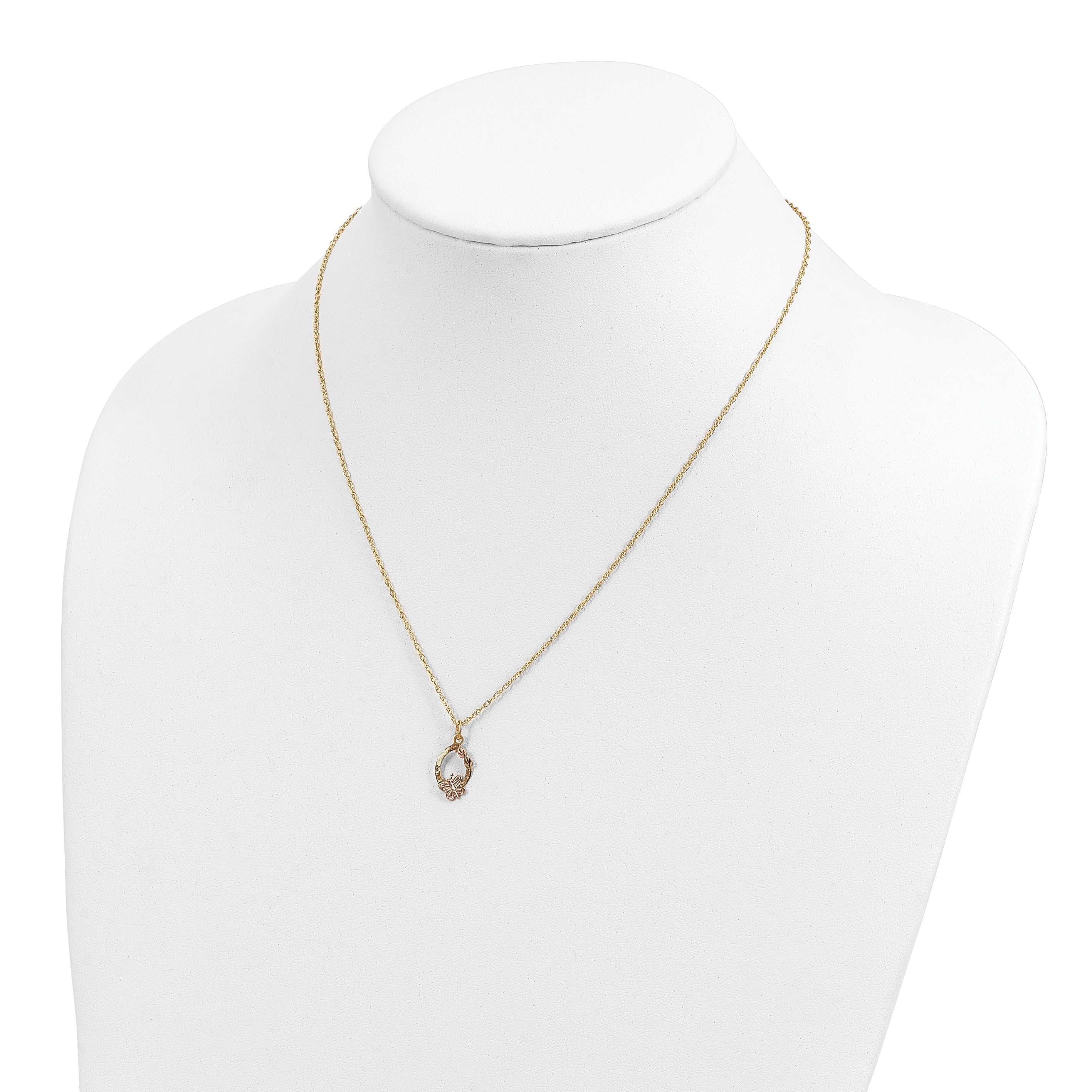 10k Tri-Color Black Hills Gold Butterfly Necklace
