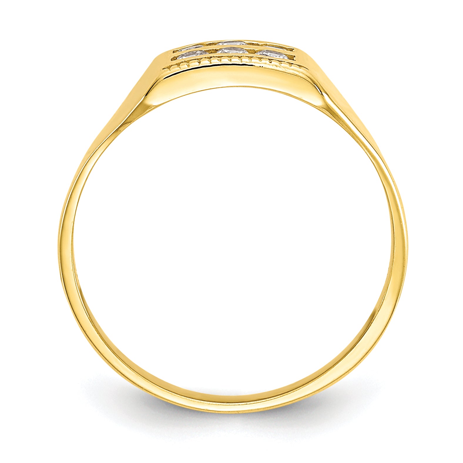 10k CZ Polished Child's Ring