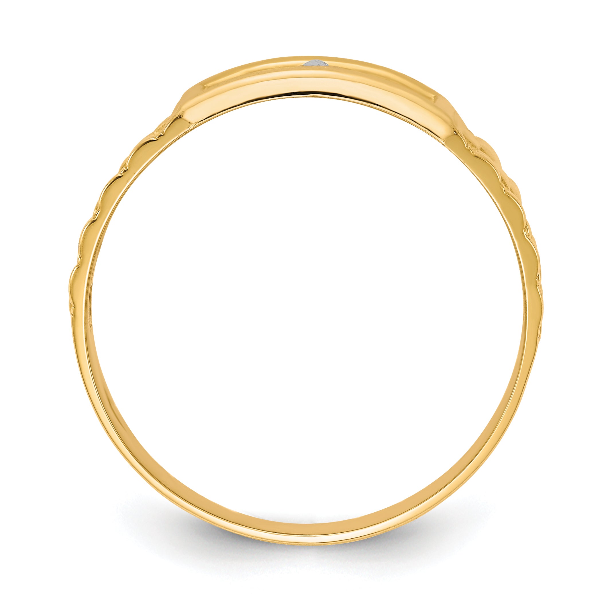 10k & Rhodium Men's Our Lady of Guadalupe Ring