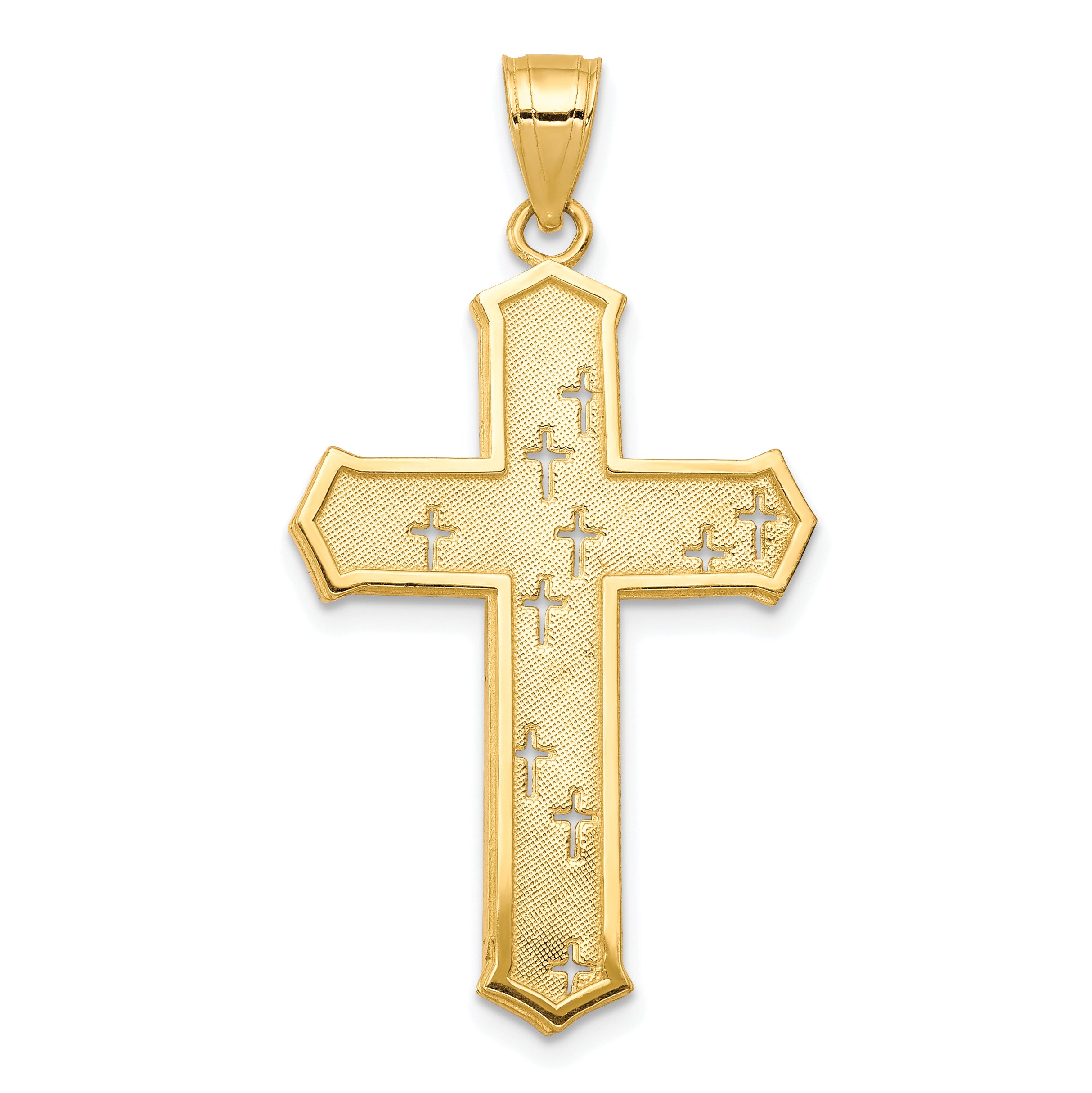 10k Passion Cross Pendant