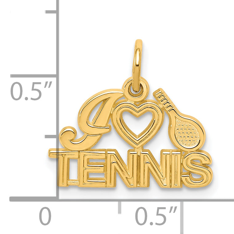10K I HEART TENNIS Charm