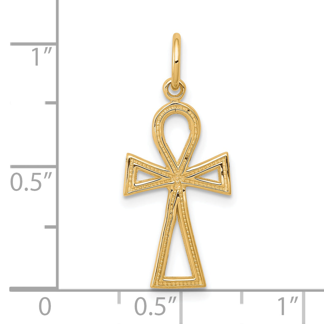 10K Ankh Cross Charm