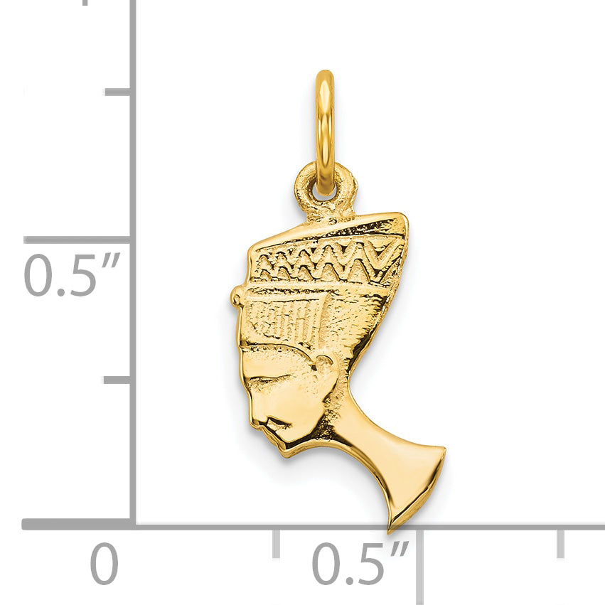 10k Solid Bust of Nefertiti Charm