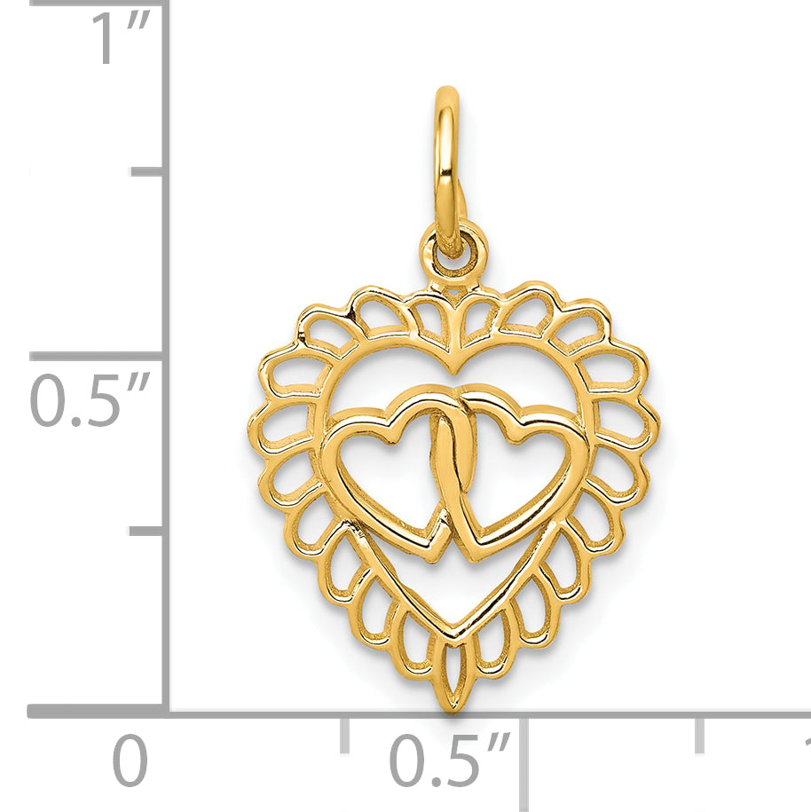 10k Heart Charm