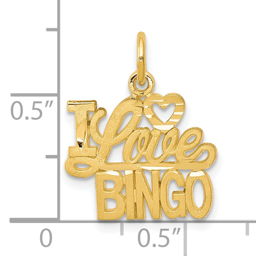 10K I LOVE BINGO Charm