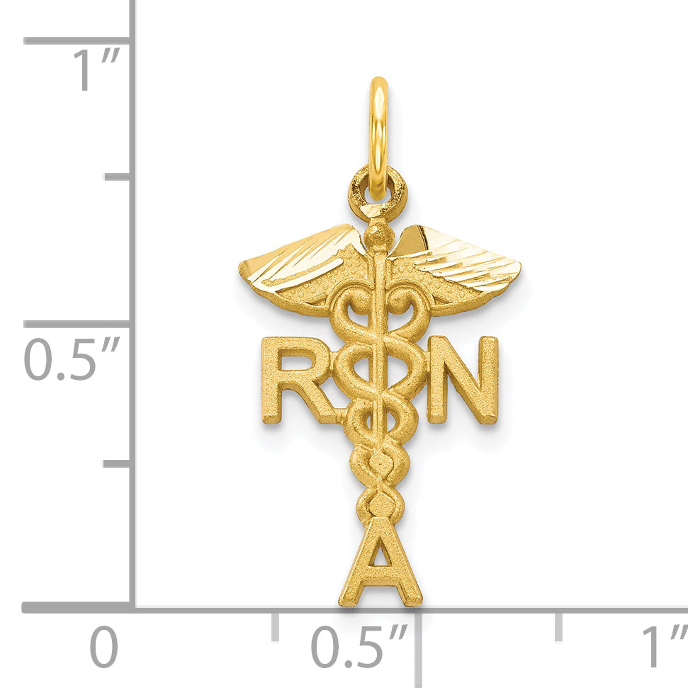 10k Solid Registered Nurse Charm