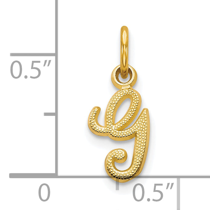 10k Initial G Charm