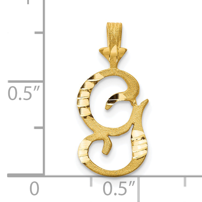 10k Initial G Pendant