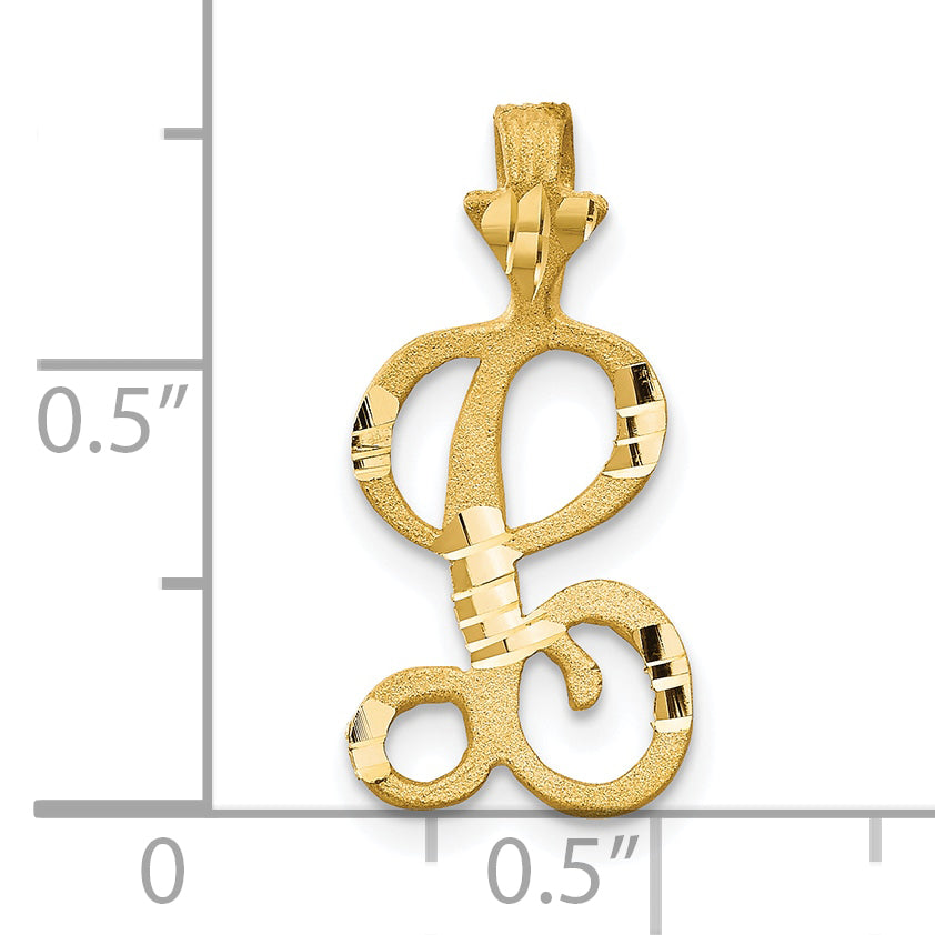 10k Initial L Pendant