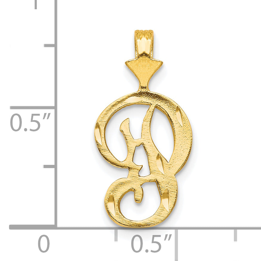 10k Initial P Pendant