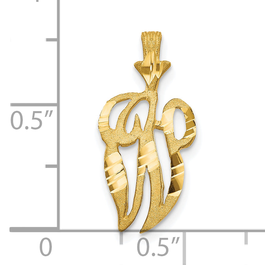10k Initial W Pendant
