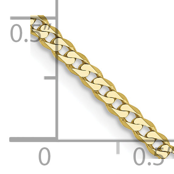 10K 2.2Mm Flat Beveled Curb Chain