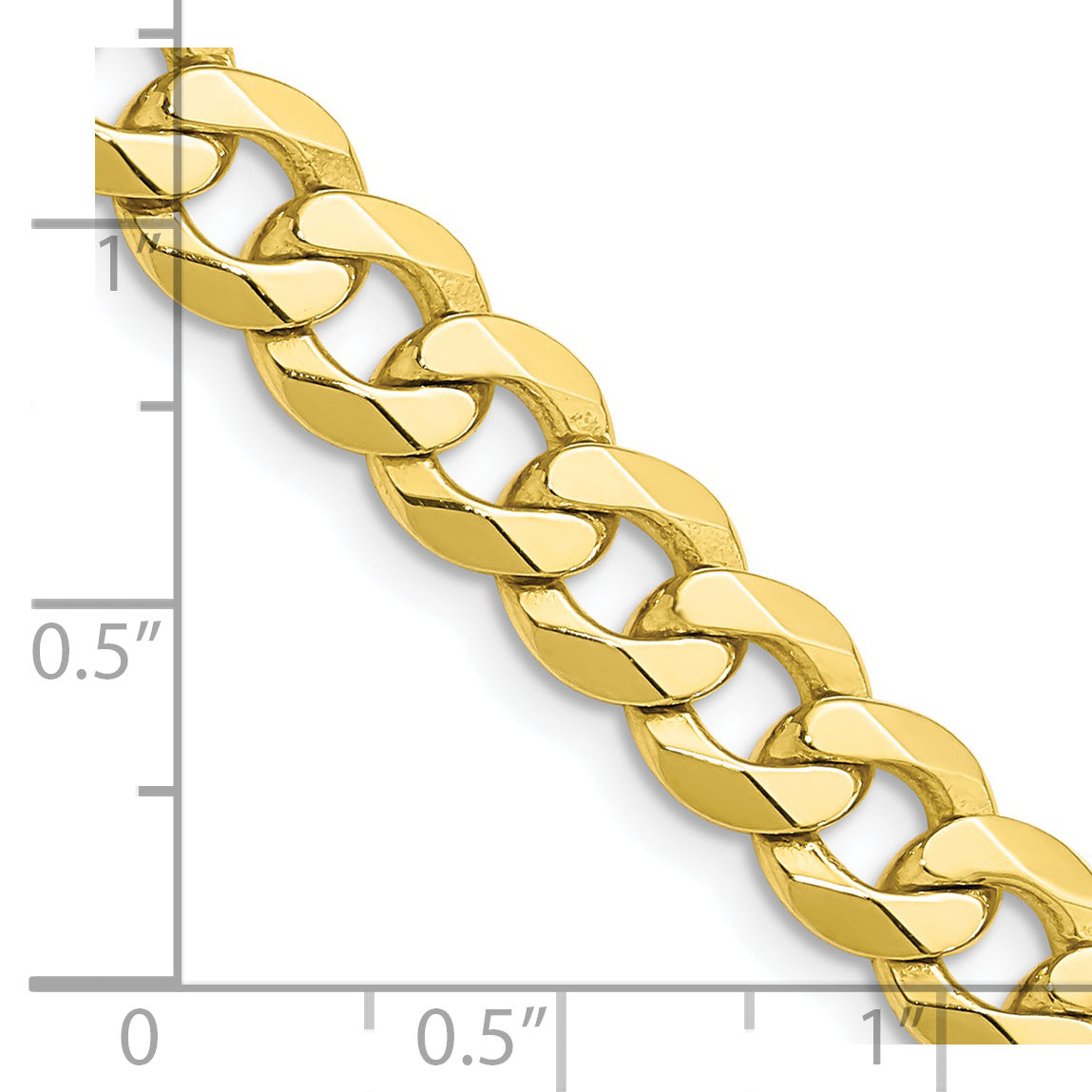 10K 7.75Mm Flat Beveled Curb Chain