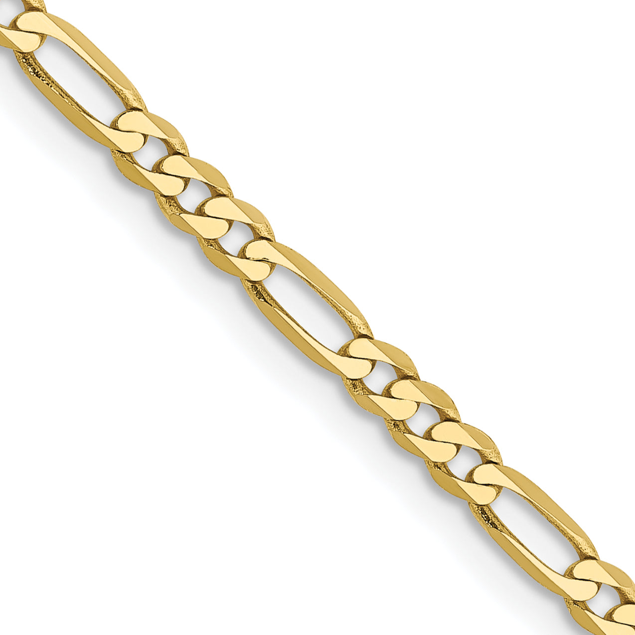 10K 2.75Mm Flat Figaro Chain