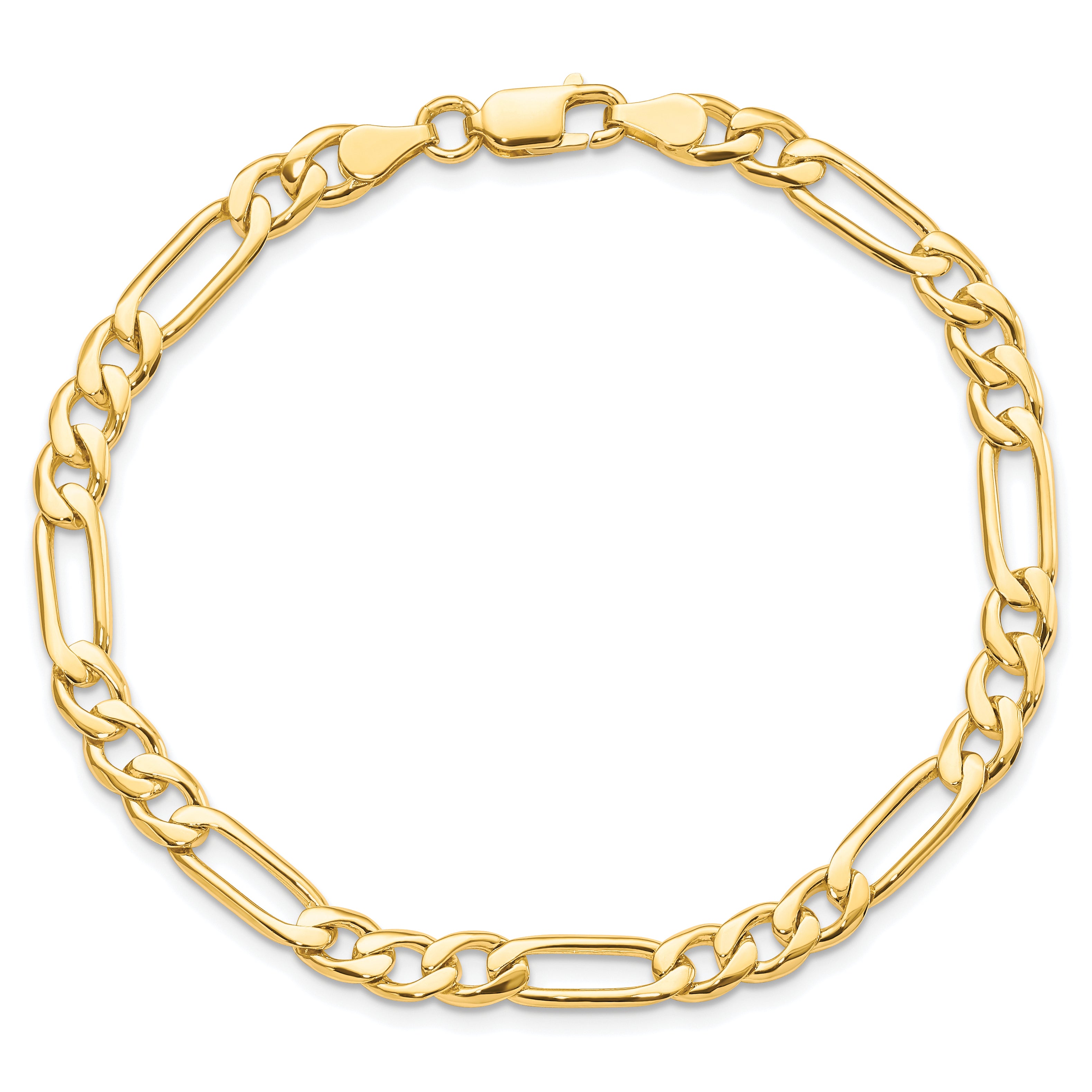 10k 5.25mm Fancy Polished Link Bracelet