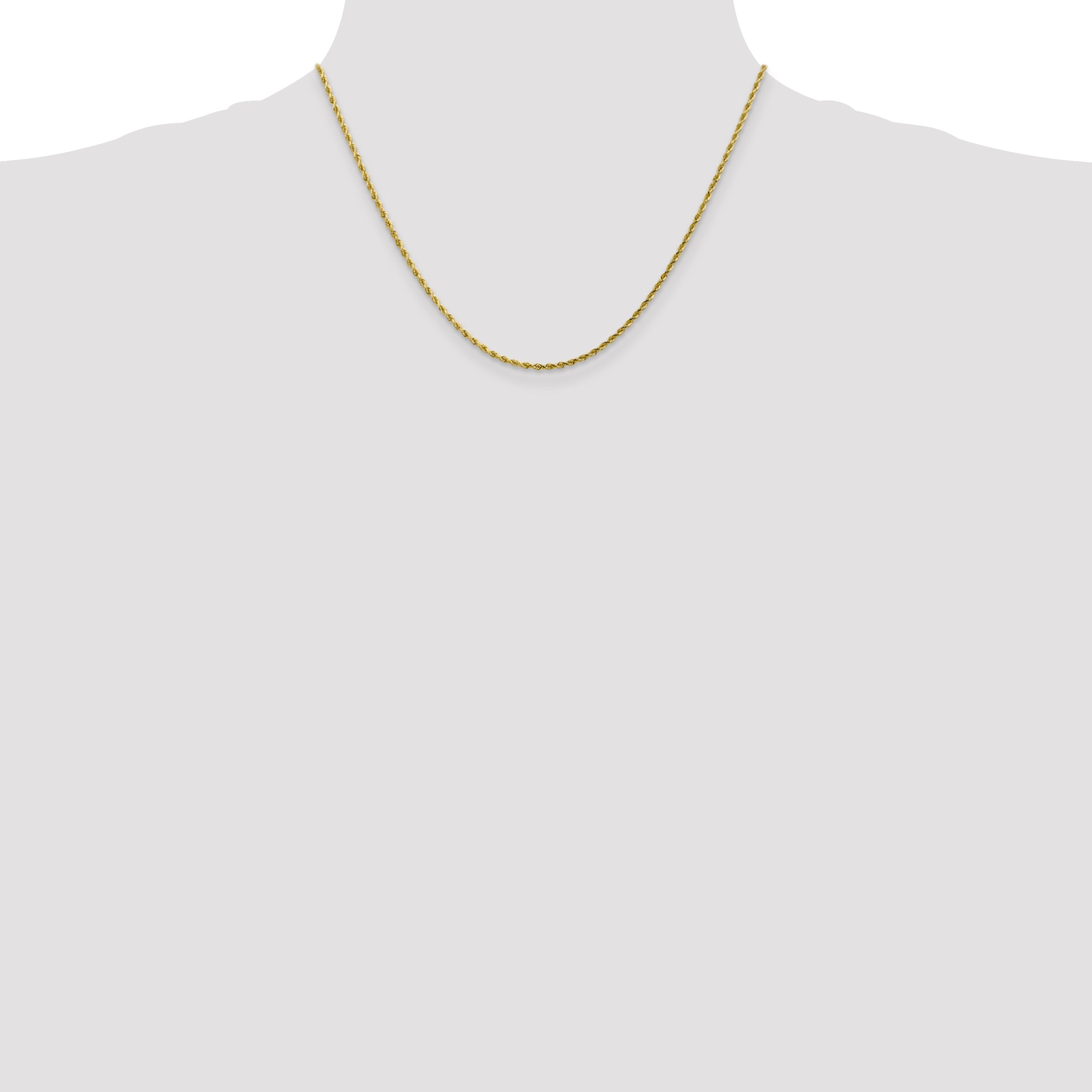 10k 1.75mm Diamond-cut Rope Chain