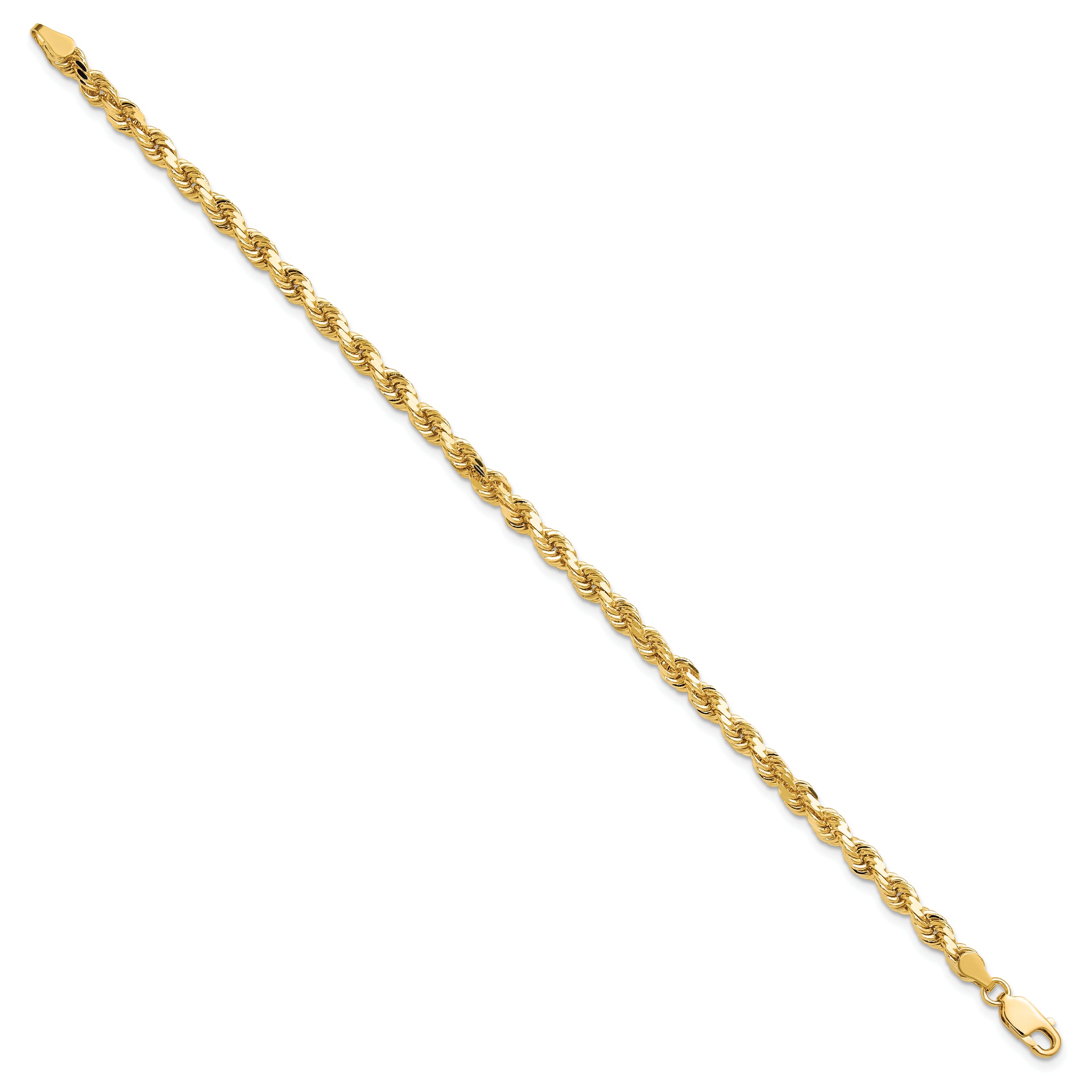 10k 4mm Diamond-cut Rope Chain