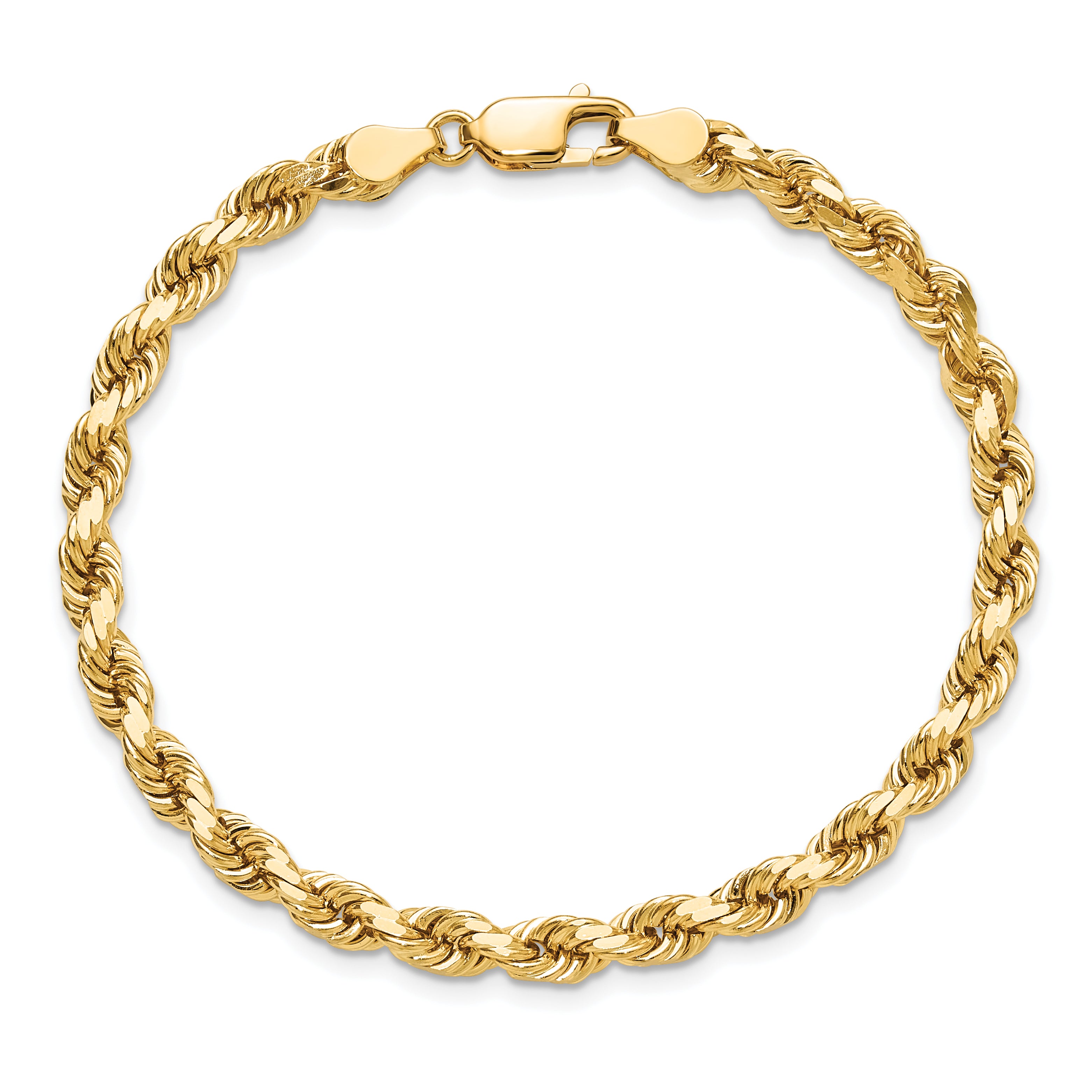 10k 4.5mm Diamond-Cut Rope Chain