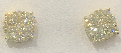 10kt Yellow Gold with 1.60ctw Diamond Earrings