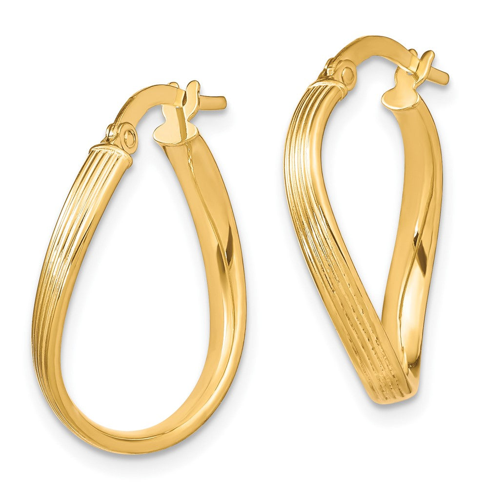 10K Polished Hinged Hoop Earrings