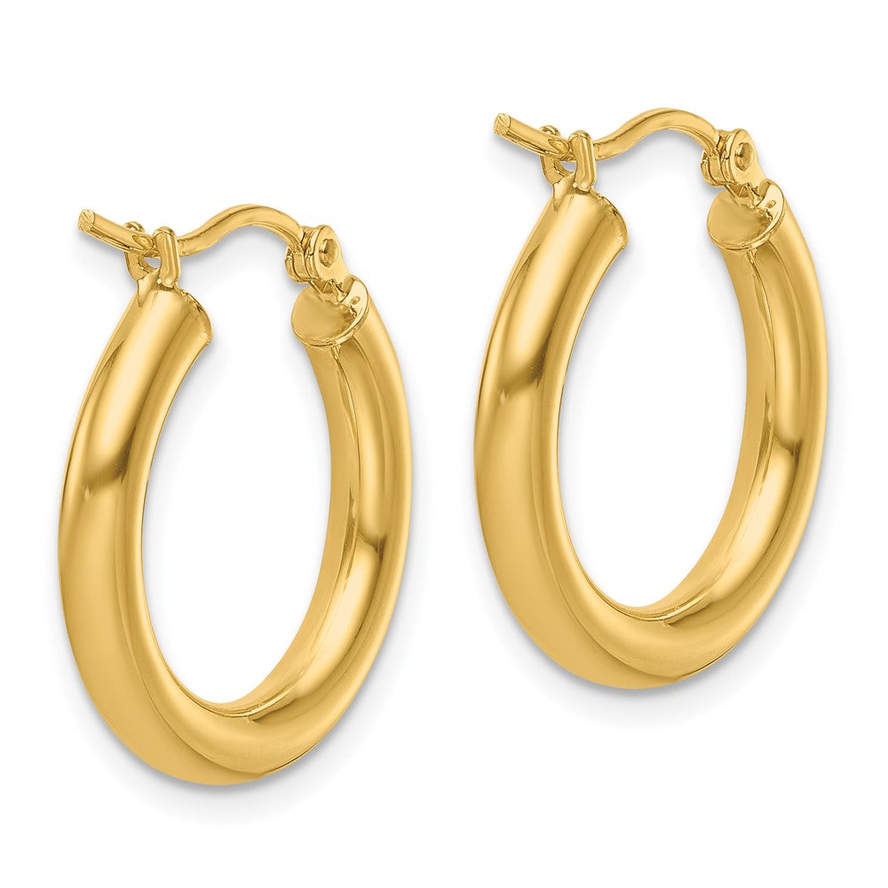 10K Polished Hinged Hoop Earrings