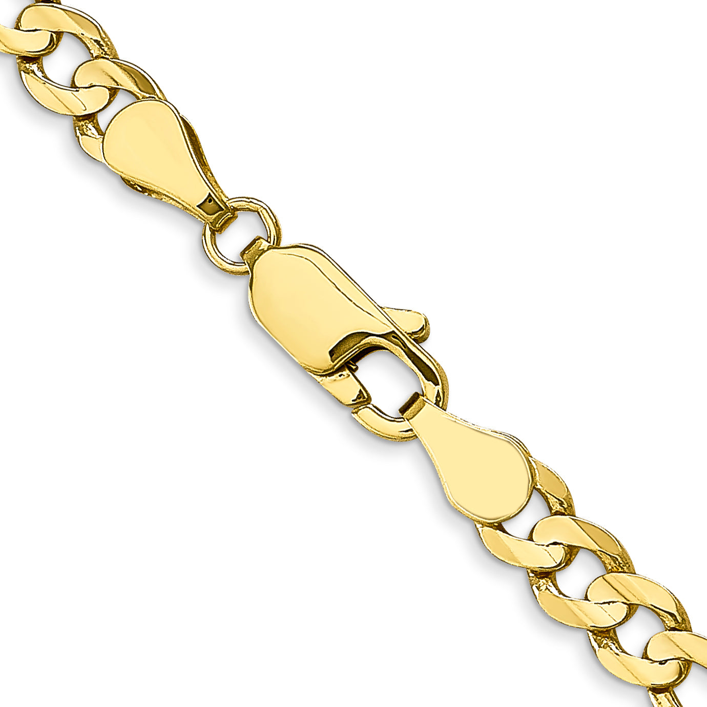 10K 4.5Mm Concave Open Figaro Chain
