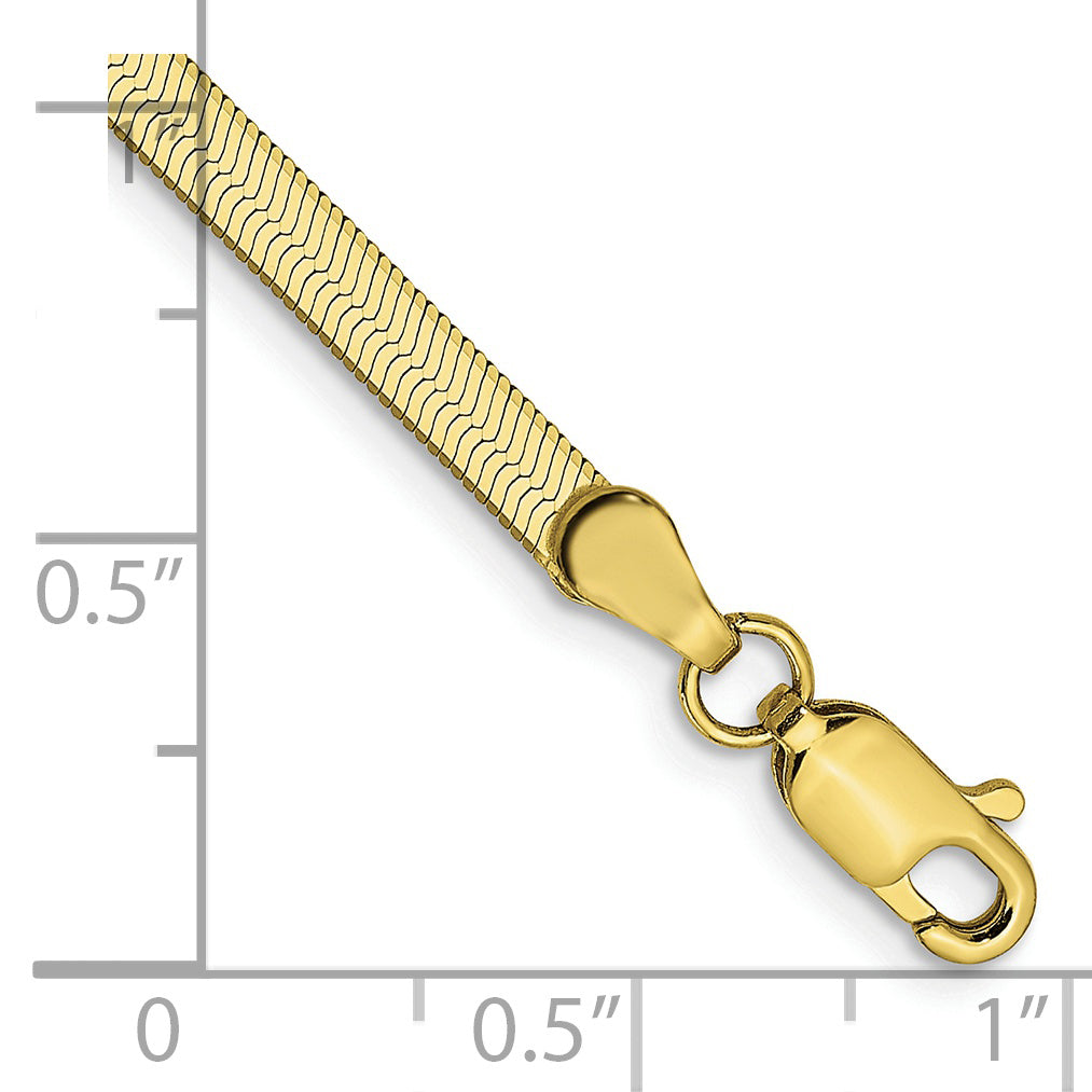 10K 3Mm Silky Herringbone Chain