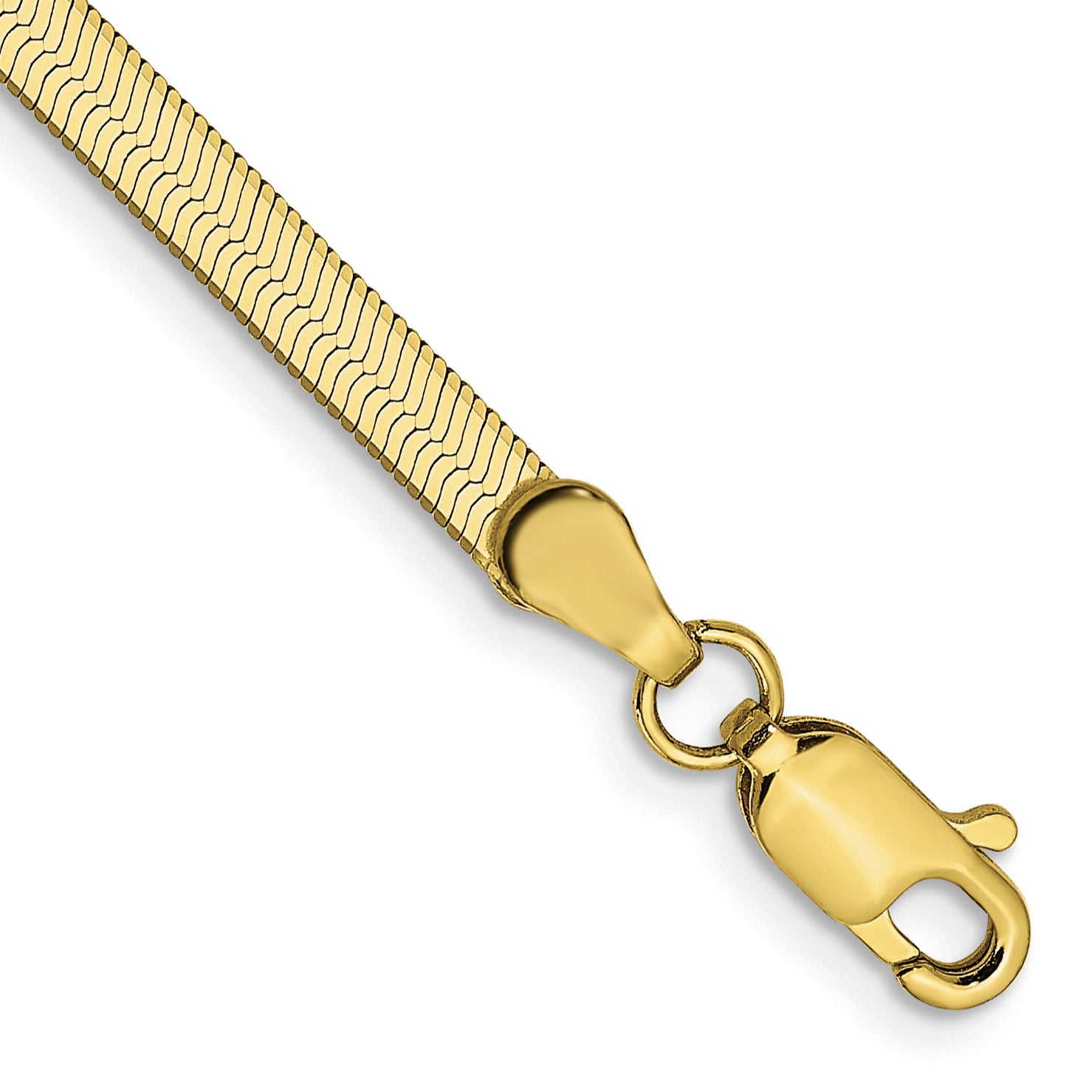 10K 3Mm Silky Herringbone Chain