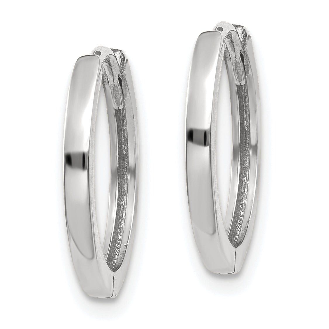 10k White Gold Hinged Earrings