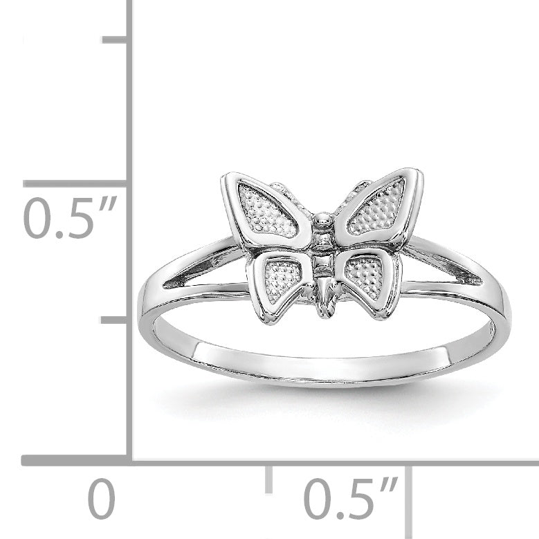 10K White Gold Butterfly Ring