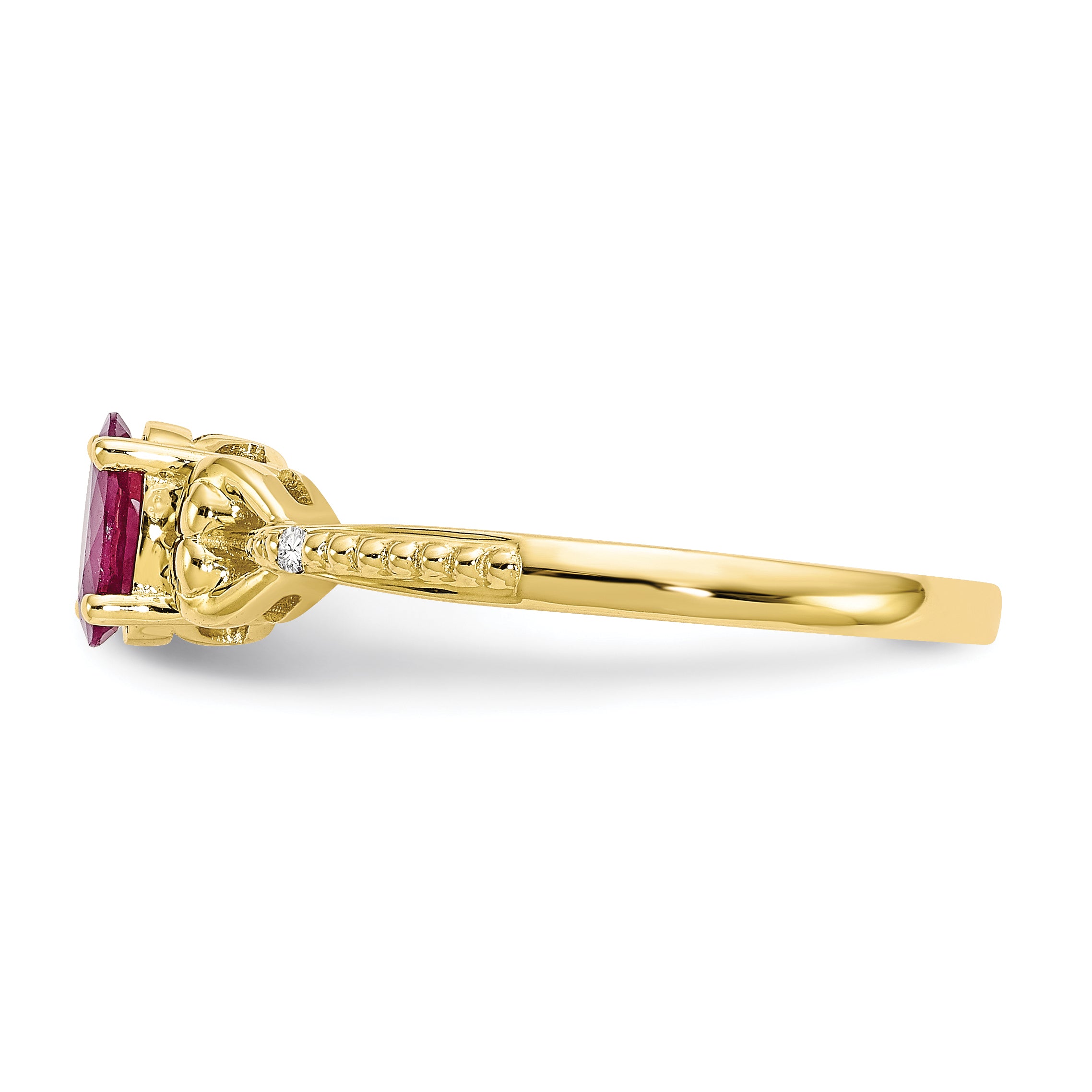 10K Ruby and Diamond Ring
