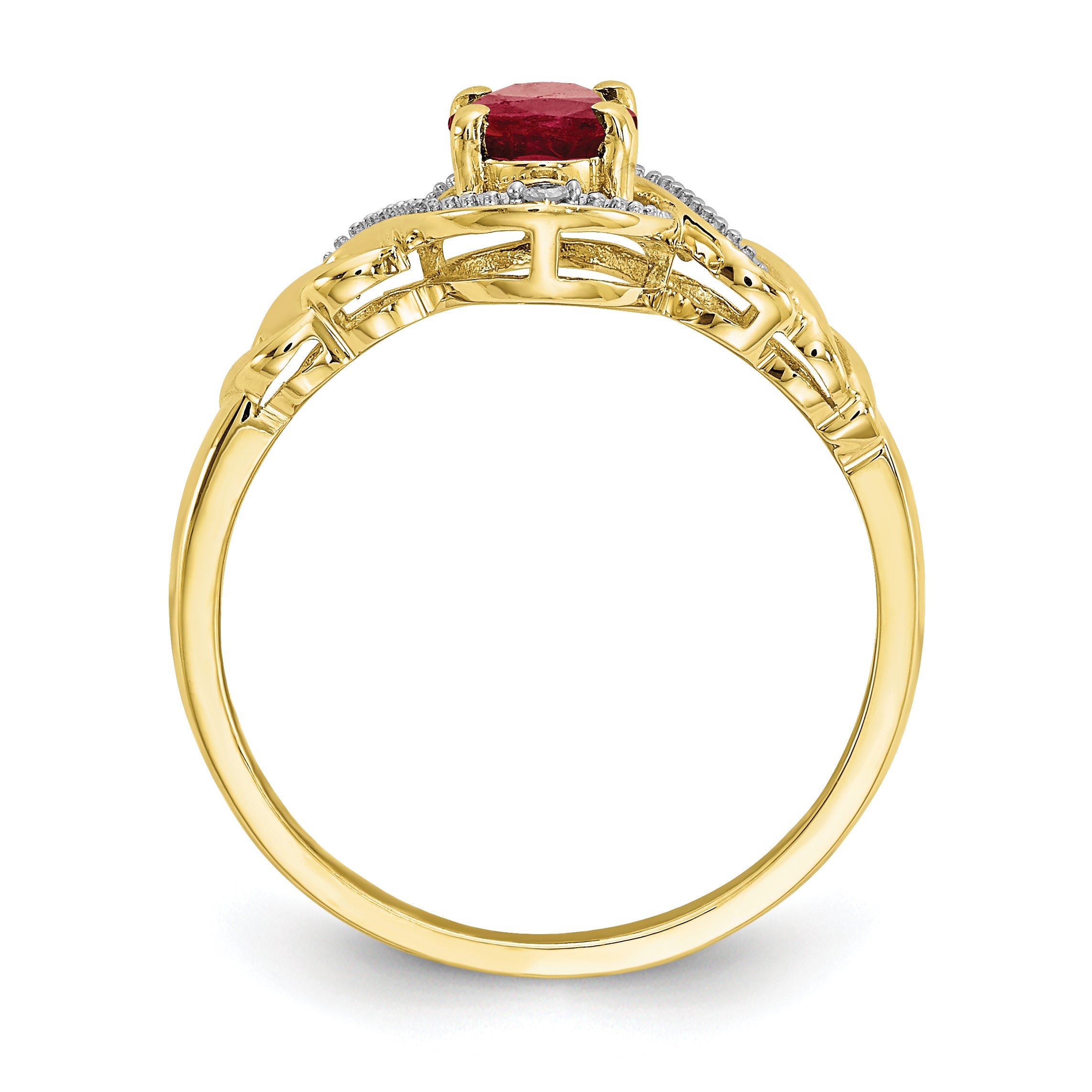 10K Ruby and Diamond Ring