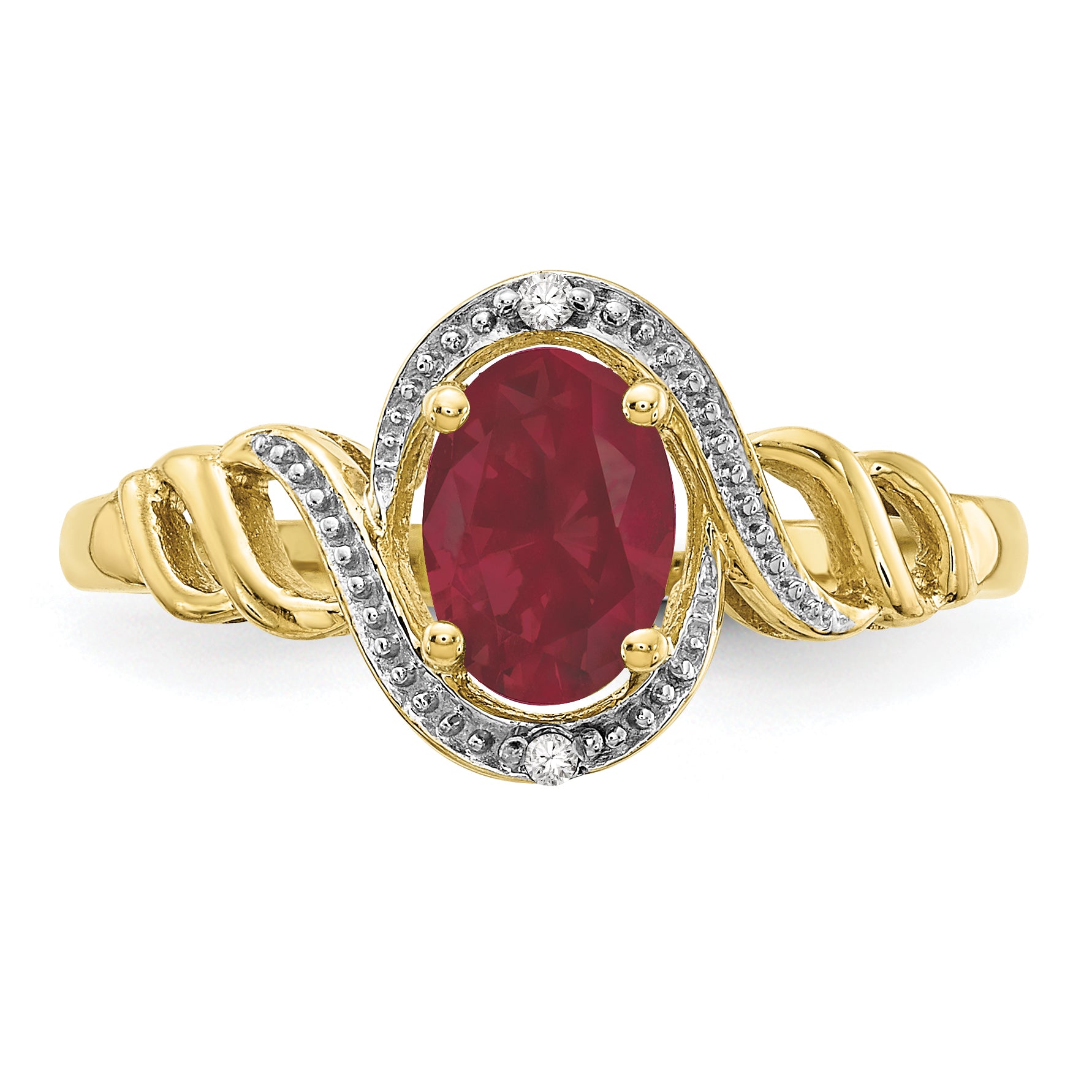 10K Ruby and Diamond Ring