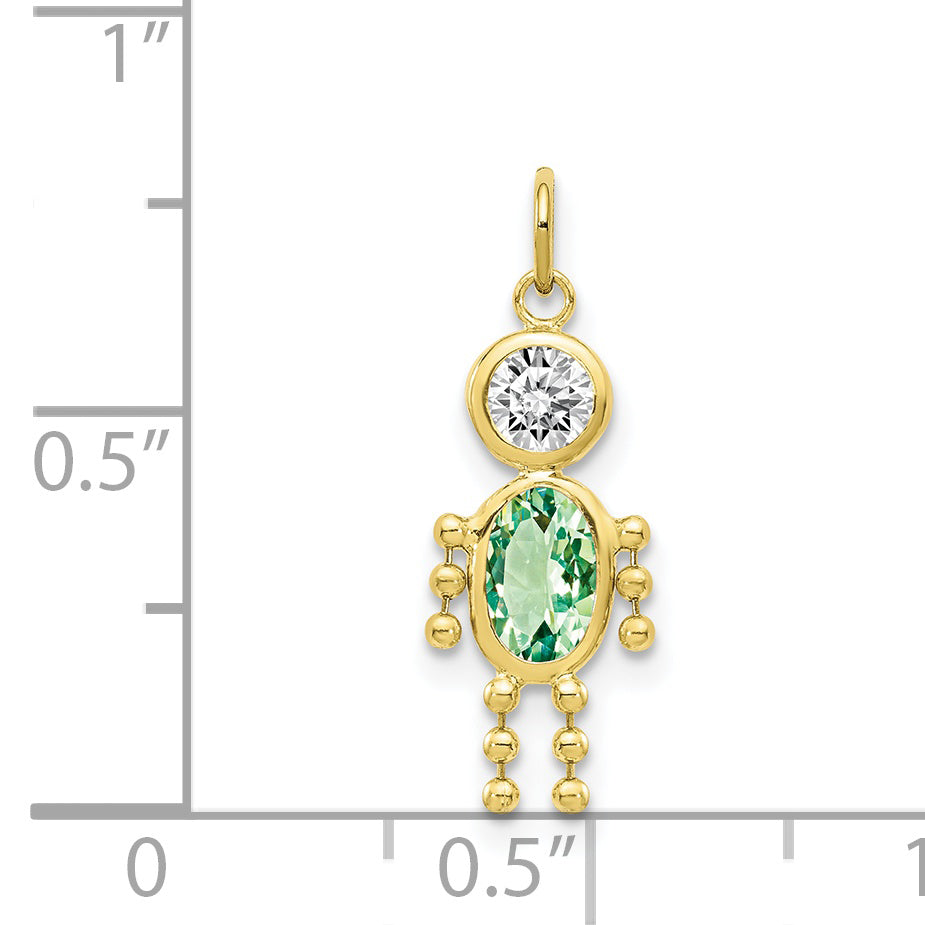 10k August Boy Birthstone Charm