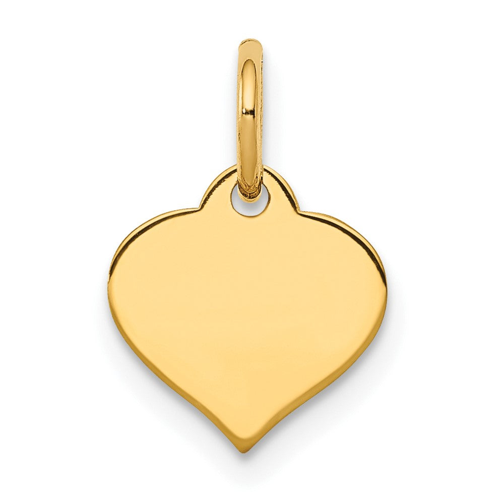 10k .018 Gauge Heart Disc Charm