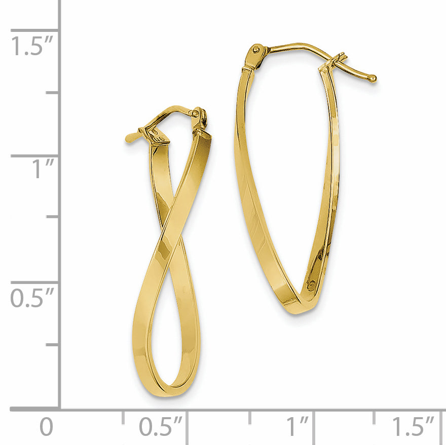 10k Small Twisted Earrings