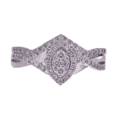 14K White 0.50-0.52Ct D-Ladies Rings